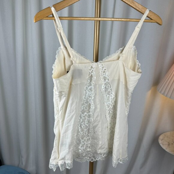 Vintage Y2K Debbie Shuchat Silk Lace Beaded Camisole sz 8 - Picture 7 of 10